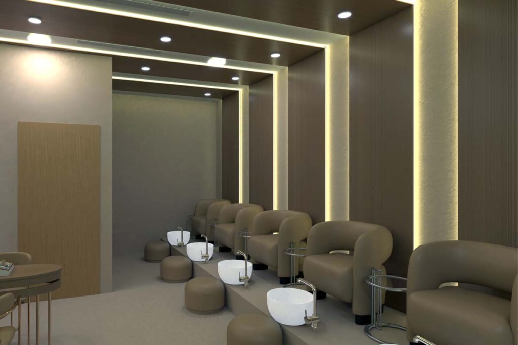 Salon Interior design Yas Island Abu Dhabi